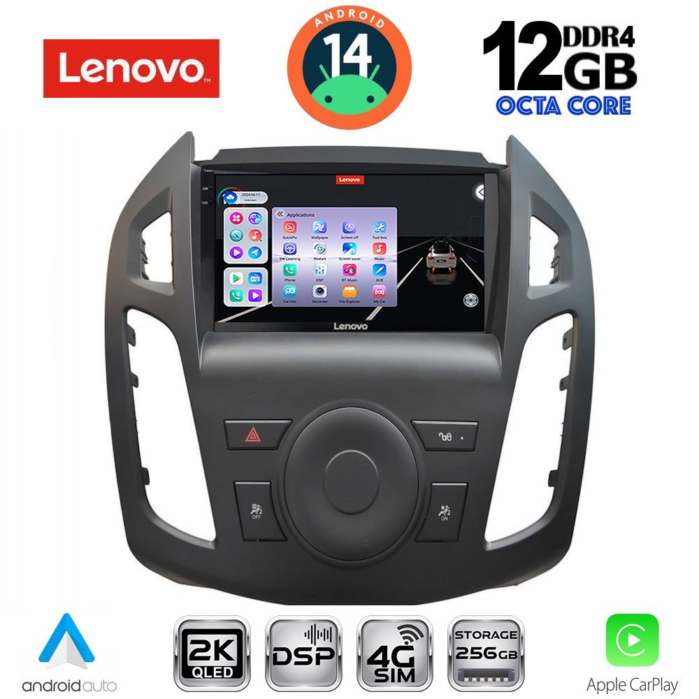 Βλησαρούλης Car Center - LENOVO SSZ 12176_CPA (9inc) MULTIMEDIA TABLET for FORD TRANSIT CONNECT mod. 2013-2018
