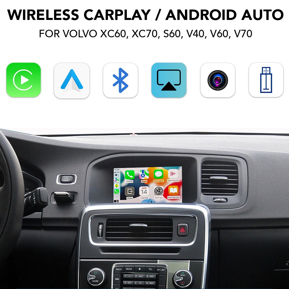 Βλησαρούλης Car Center - DIGITAL IQ VL 271 CPA (WIRELESS CARPLAY / ANDROID AUTO BOX with 2 CAMERA IN for VOLVO V – S – XC mod. 2011-2014)