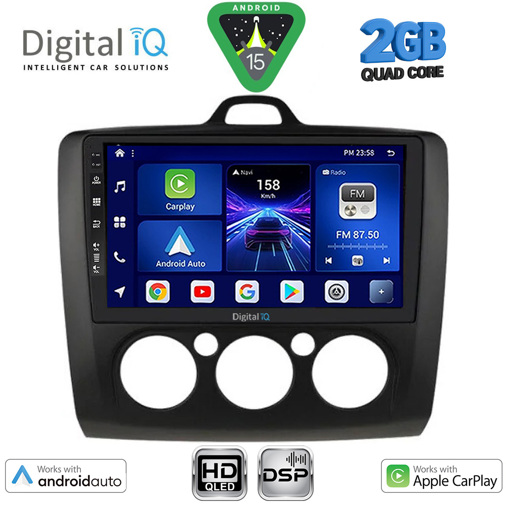 Βλησαρούλης Car Center - DIGITAL IQ BXC 3156BL_CPAA A/C (9inc) MULTIMEDIA TABLET for FORD FOCUS mod. 2005-2012 (BLACK)
