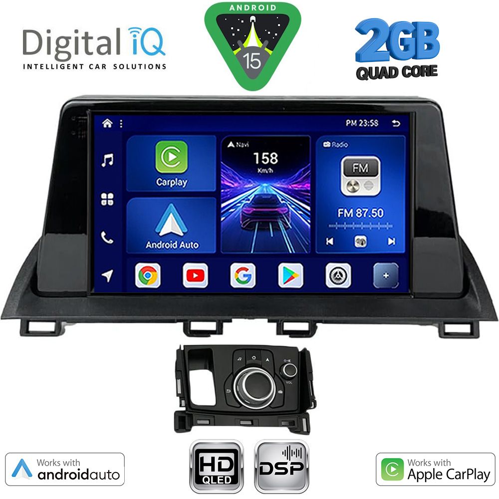 Βλησαρούλης Car Center - DIGITAL IQ BXC 3386_CPAA (9inc) MULTIMEDIA TABLET for MAZDA CX4 mod. 2016-2025
