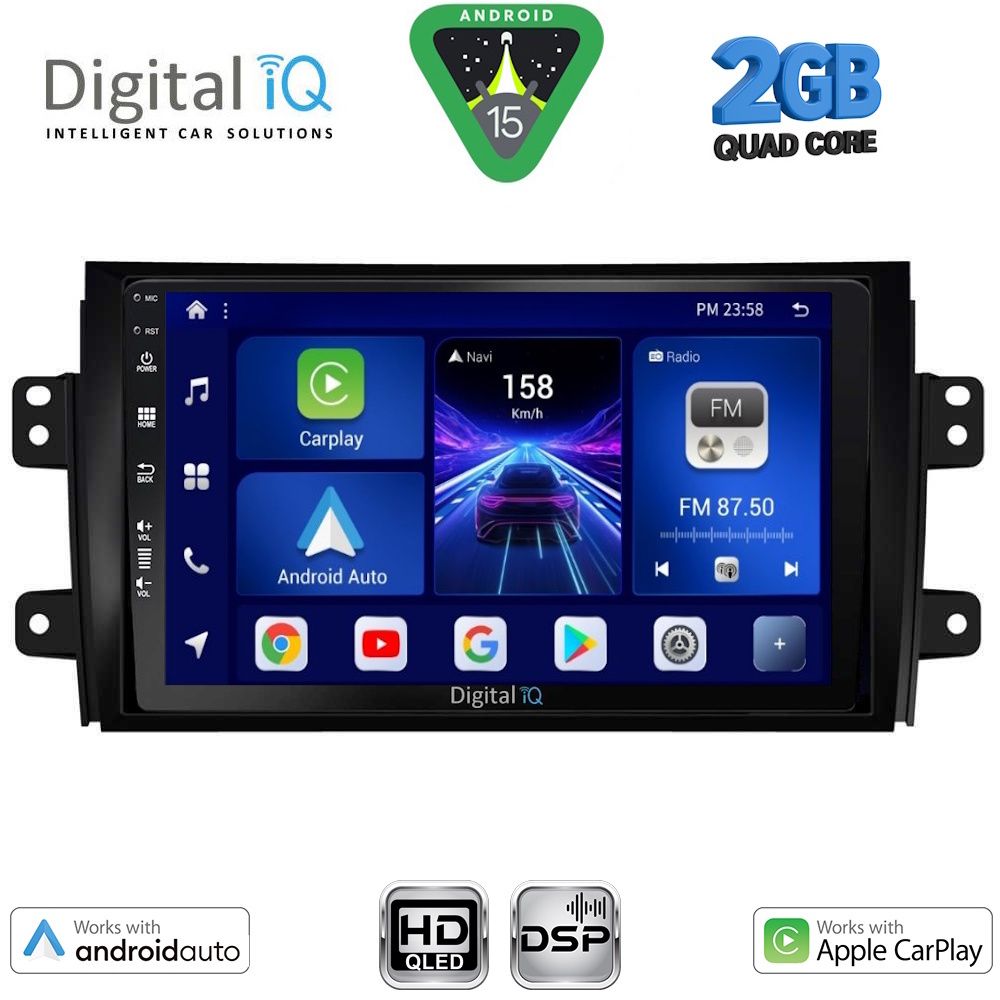 Βλησαρούλης Car Center - DIGITAL IQ BXC 3688_CPAA (9inc) MULTIMEDIA TABLET for FIAT SEDICI – SUZUKI SX4 mod. 2005-2013