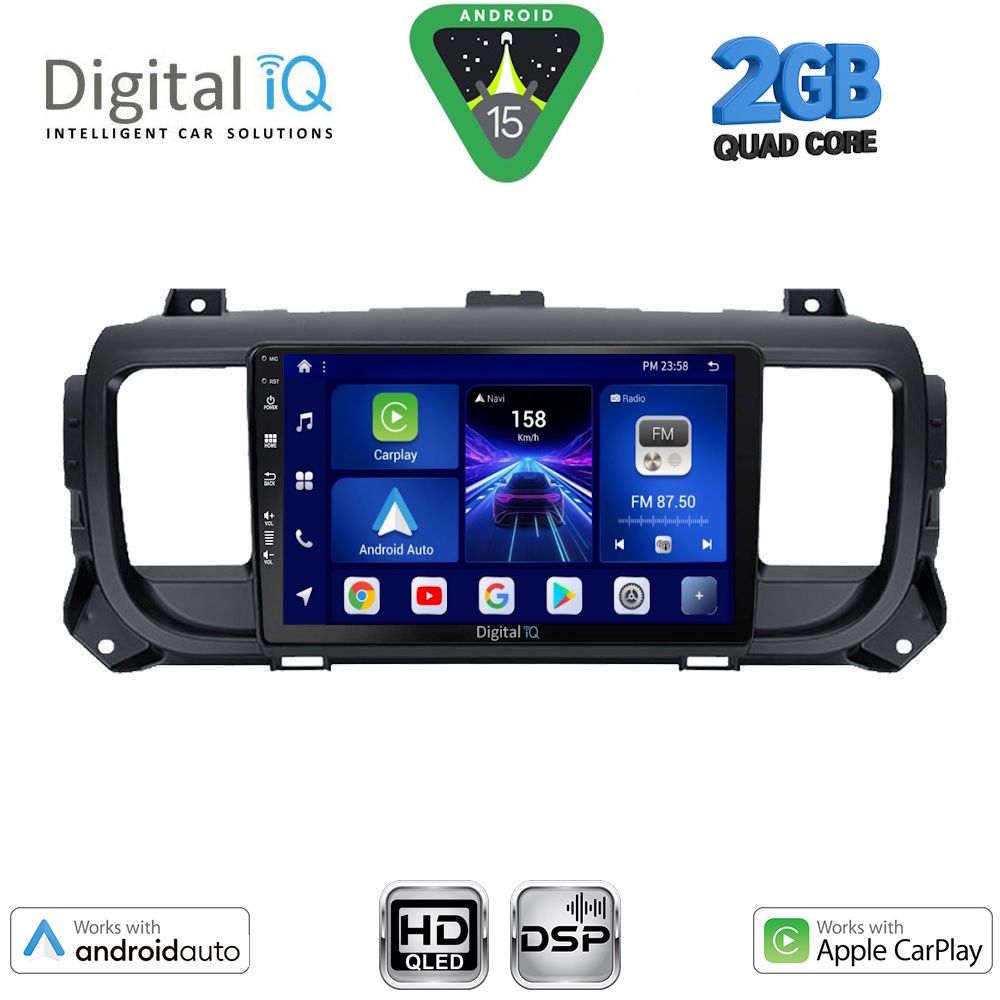 Βλησαρούλης Car Center - DIGITAL IQ BXC 3729_CPAA (9inc) MULTIMEDIA TABLET for CITROEN JUMPY-SPACETOURER – PEUGEOT EXPERT-TRAVELLER – TOYOTA PROACE mod. 2016-2026