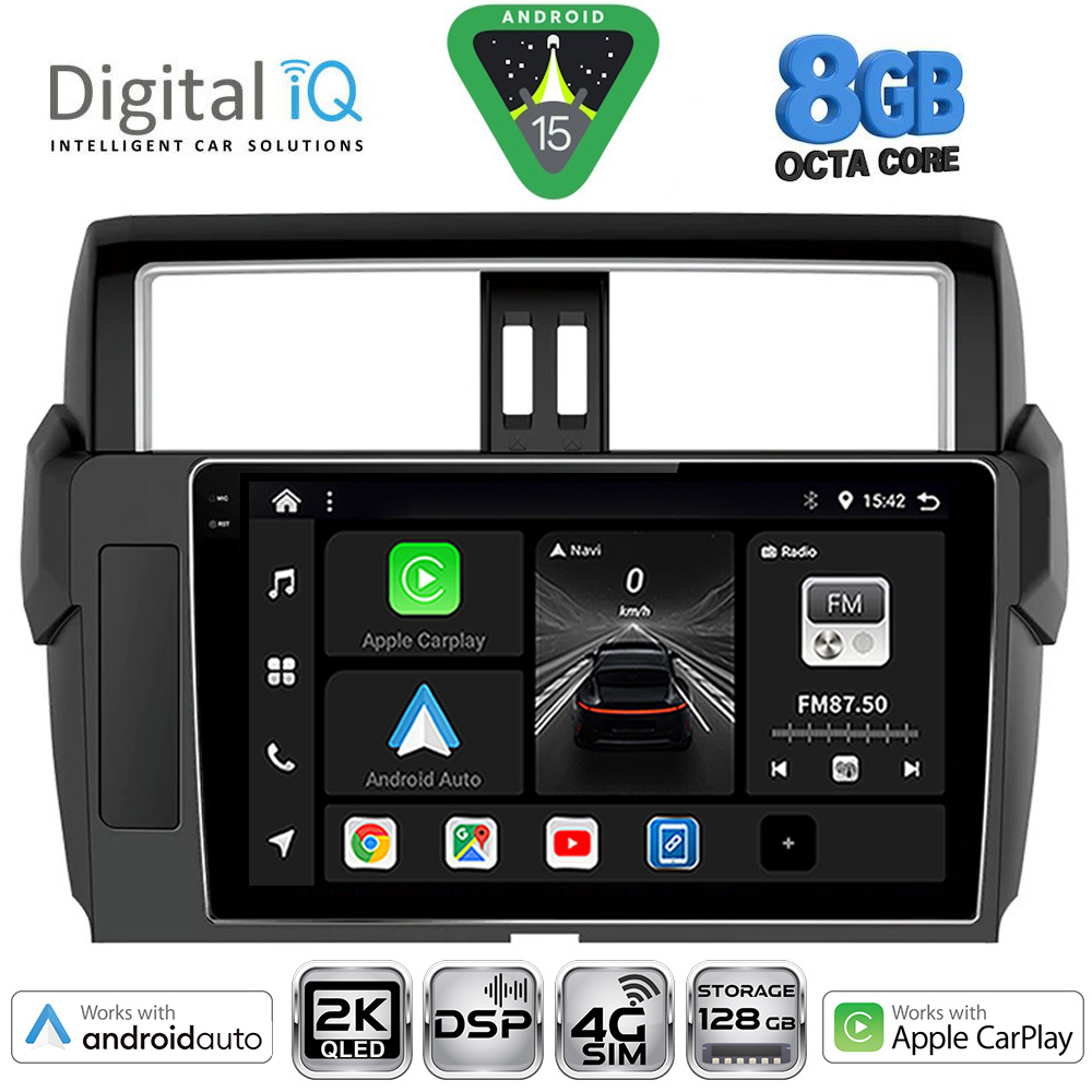 Βλησαρούλης Car Center - DIGITAL IQ BXF 11777_CPAA (10inc) MULTIMEDIA TABLET for TOYOTA PRADO mod. 2014-2017