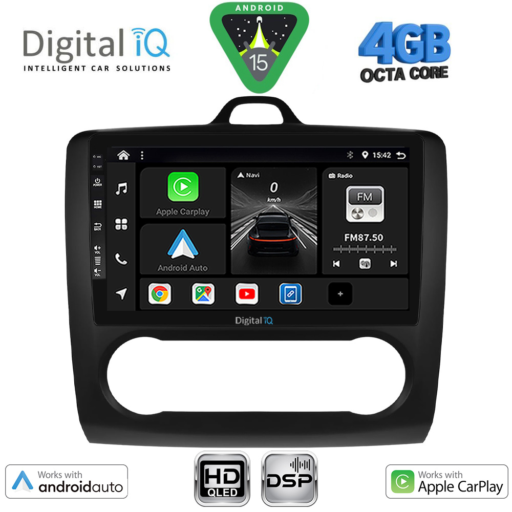 Βλησαρούλης Car Center - DIGITAL IQ BXF 6156BL_CPAA CLIMA (9inc) MULTIMEDIA TABLET for FORD FOCUS mod. 2005-2012 (BLACK)