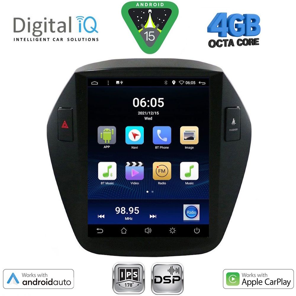 Βλησαρούλης Car Center - DIGITAL IQ BXF 6896_CPAA TESLA STYLE for HYUNDAI IX35 mod. 2010-2015