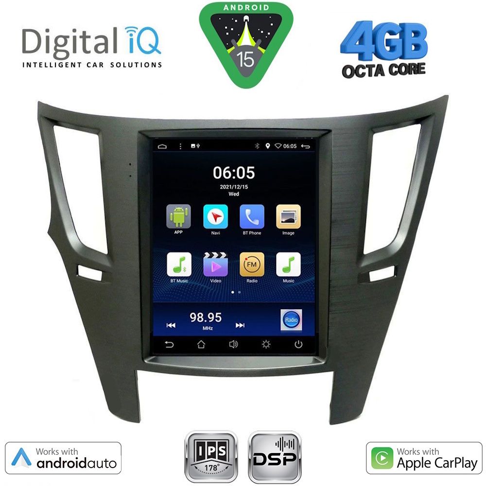 Βλησαρούλης Car Center - DIGITAL IQ BXF 6962_CPAA TESLA STYLE for SUBARU LEGACY – OUTBACK mod. 2009-2014