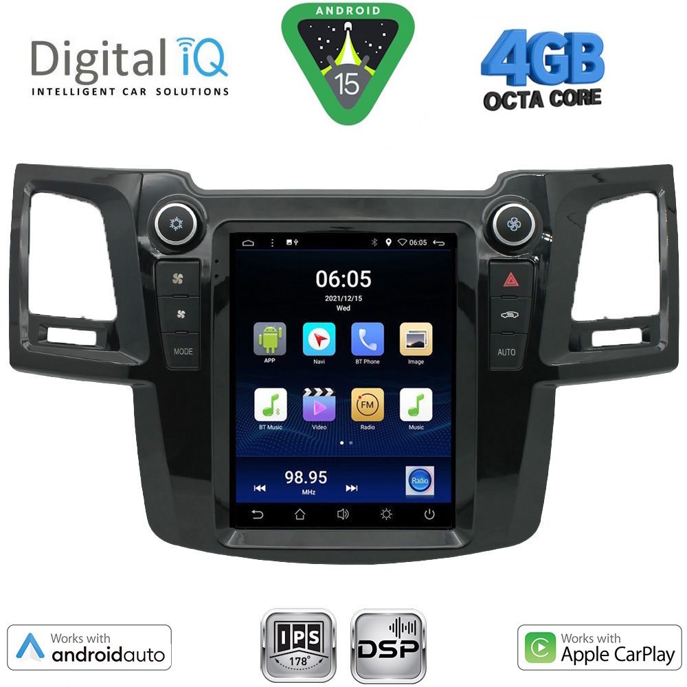 Βλησαρούλης Car Center - DIGITAL IQ BXF 6965_CPAA TESLA STYLE for TOYOTA HILUX mod. 2005-2015