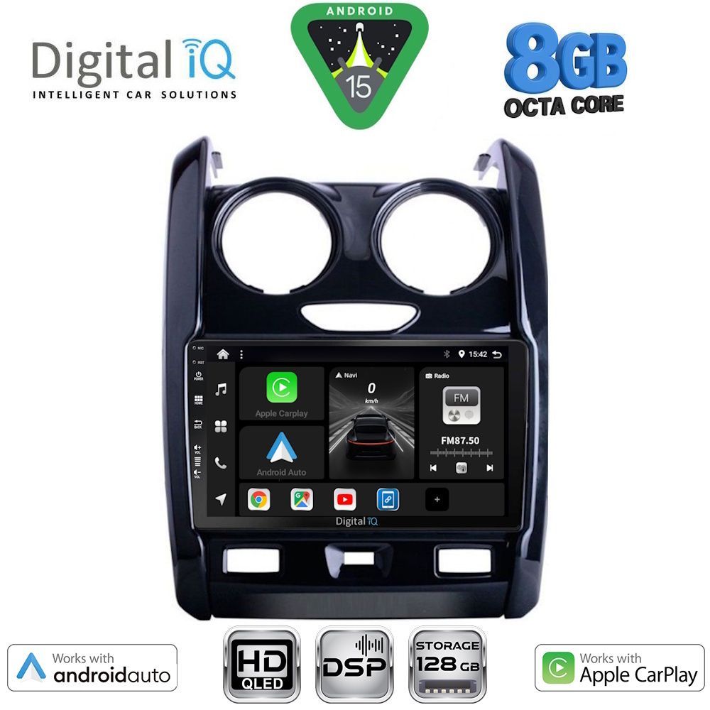 Βλησαρούλης Car Center - DIGITAL IQ BXF 7103_CPAA (9inc) MULTIMEDIA TABLET for DACIA DUSTER mod. 2012-2019