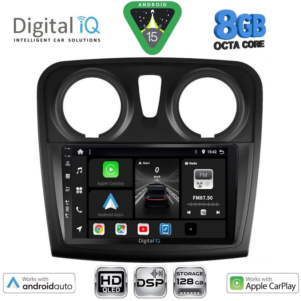 Βλησαρούλης Car Center - DIGITAL IQ BXF 7108_CPAA (9inc) MULTIMEDIA TABLET for DACIA LOGAN – SANDERO mod. 2012-2019