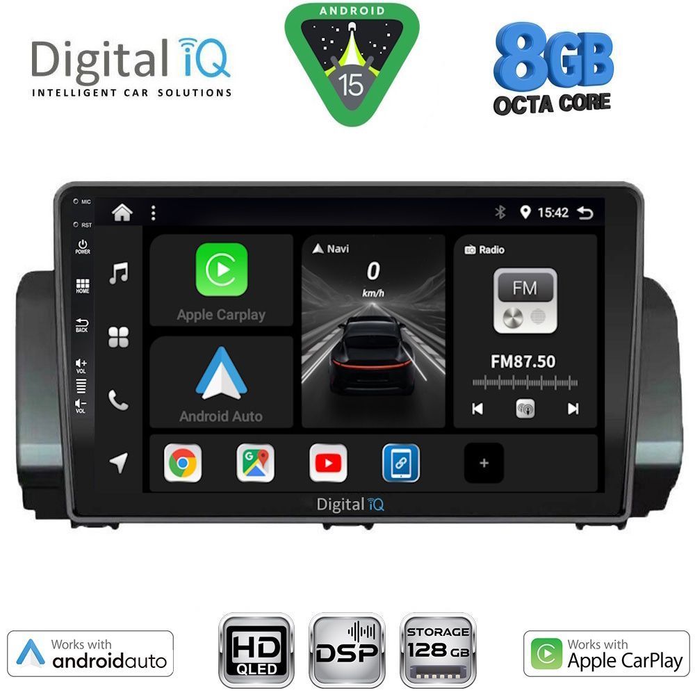 Βλησαρούλης Car Center - DIGITAL IQ BXF 7109_CPAA (9inc) MULTIMEDIA TABLET for DACIA LOGAN - SANDERO - JOGGER mod. 2020-2026
