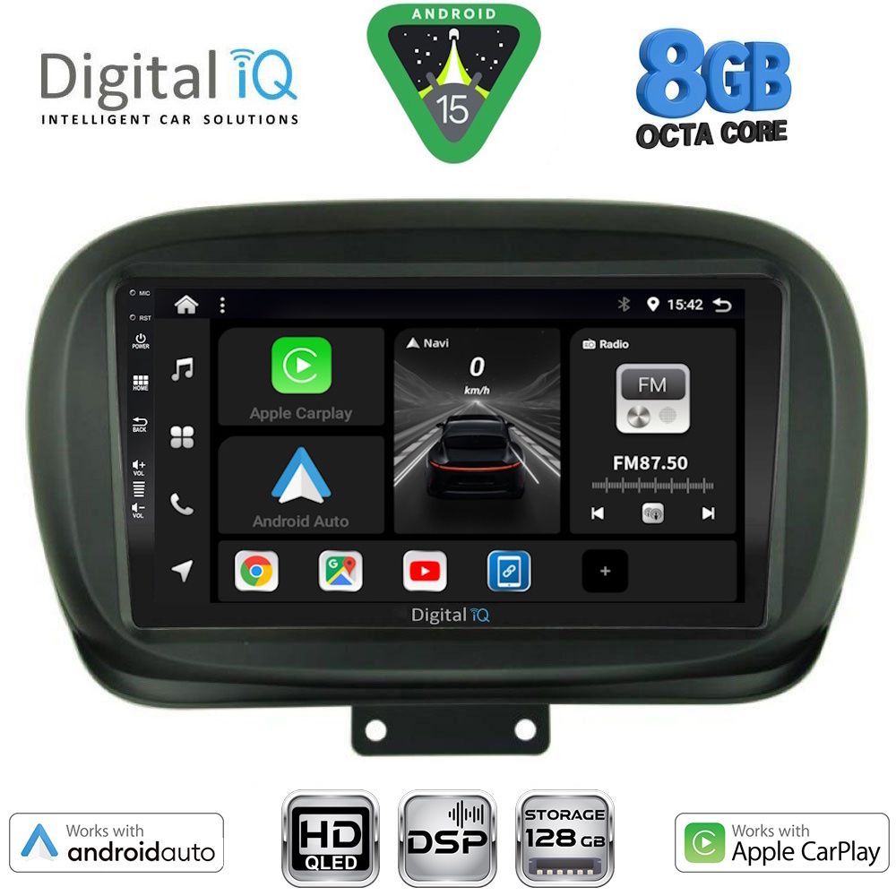 Βλησαρούλης Car Center - DIGITAL IQ BXF 7134_CPAA (9inc) MULTIMEDIA TABLET for FIAT 500Χ mod. 2014-2024