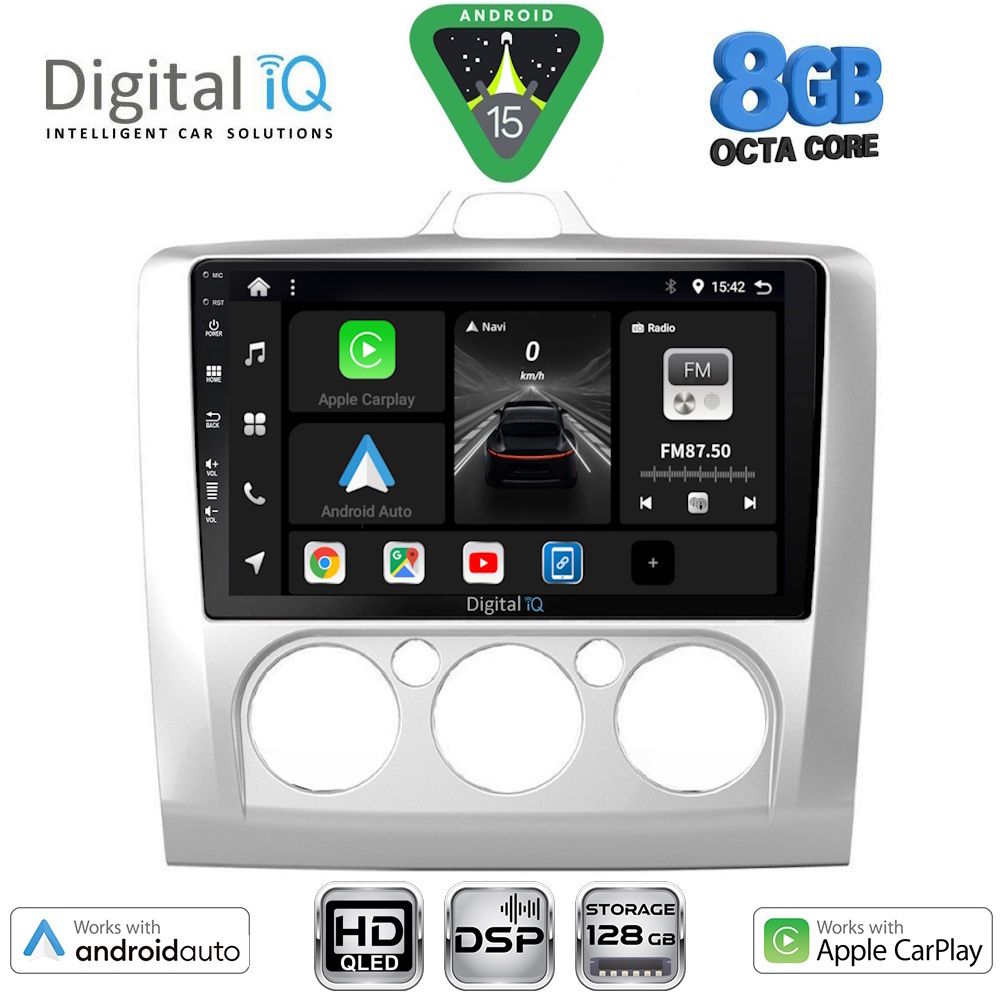 Βλησαρούλης Car Center - DIGITAL IQ BXF 7156SL_CPAA A/C (9inc) MULTIMEDIA TABLET for FORD FOCUS mod. 2005-2012 (SILVER)