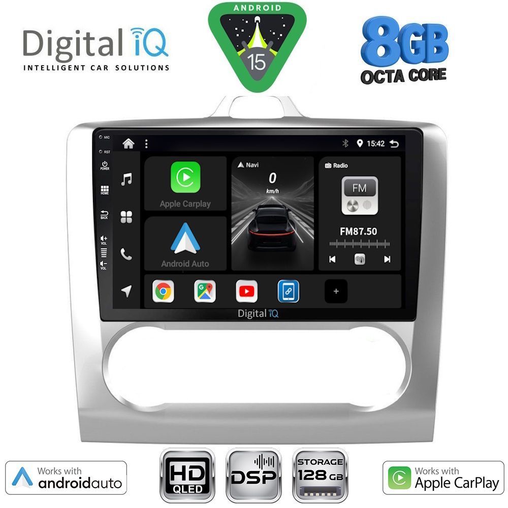 Βλησαρούλης Car Center - DIGITAL IQ BXF 7156SL_CPAA CLIMA (9inc) MULTIMEDIA TABLET for FORD FOCUS mod. 2005-2012 (SILVER)