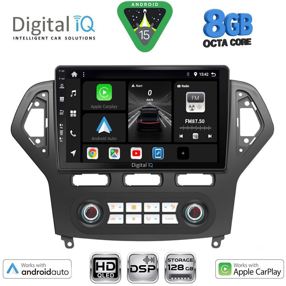 Βλησαρούλης Car Center - DIGITAL IQ BXF 7162_CPAA CLIMA (10inc) MULTIMEDIA TABLET for FORD MONDEO mod. 2007-2011