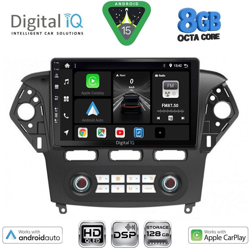 Βλησαρούλης Car Center - DIGITAL IQ BXF 7163_CPAA CLIMA (10inc) MULTIMEDIA TABLET for FORD MONDEO mod. 2011-2013