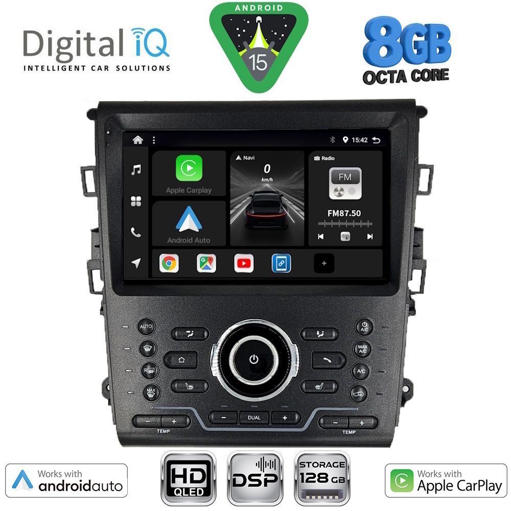 Βλησαρούλης Car Center - DIGITAL IQ BXF 7164_CPAA CLIMA (9inc) MULTIMEDIA TABLET for FORD MONDEO mod. 2014-2023