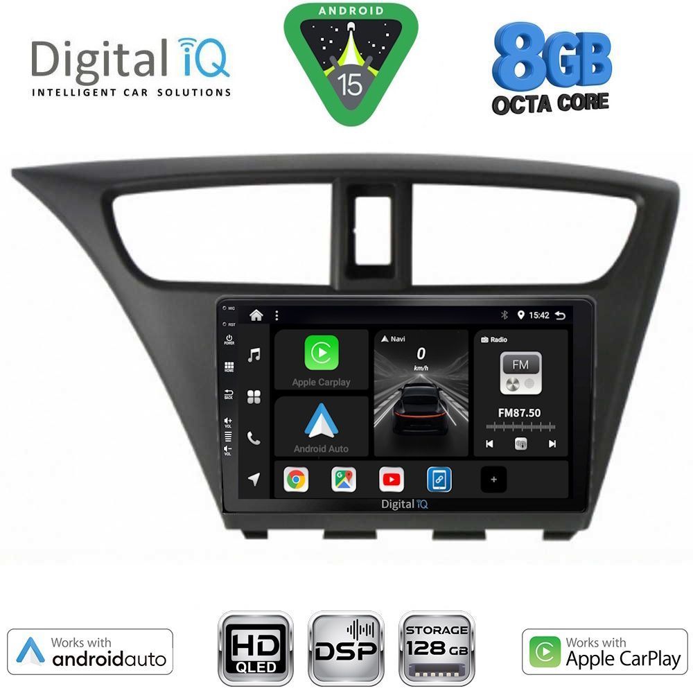 Βλησαρούλης Car Center - DIGITAL IQ BXF 7190_CPAA (9inc) MULTIMEDIA TABLET for HONDA CIVIC mod. 2012-2016