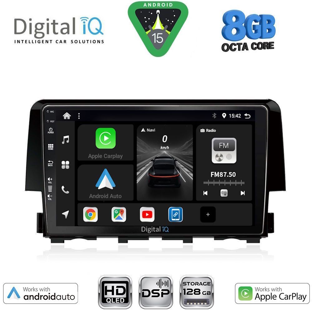 Βλησαρούλης Car Center - DIGITAL IQ BXF 7191_CPAA (9inc) MULTIMEDIA TABLET for HONDA CIVIC mod. 2016-2021