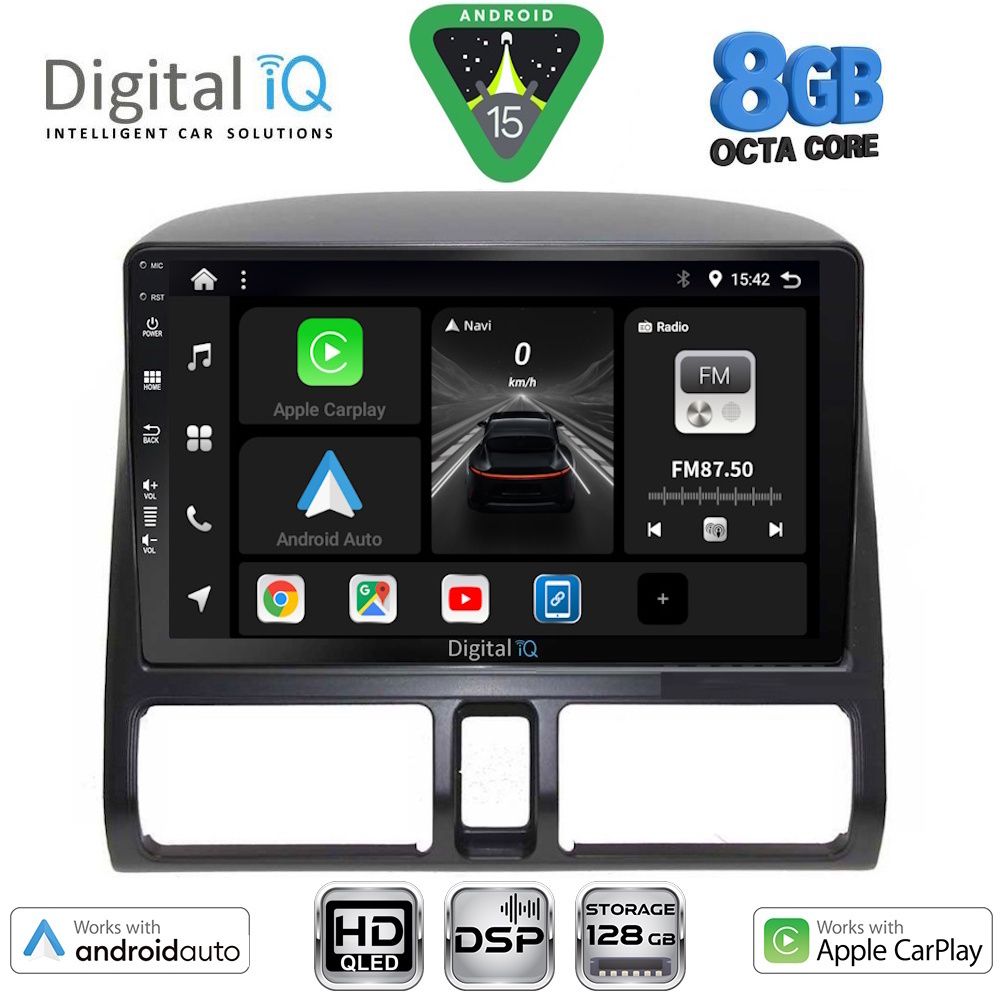 Βλησαρούλης Car Center - DIGITAL IQ BXF 7196_CPAA CLIMA (9inc) MULTIMEDIA TABLET for HONDA CRV mod. 1996-2006
