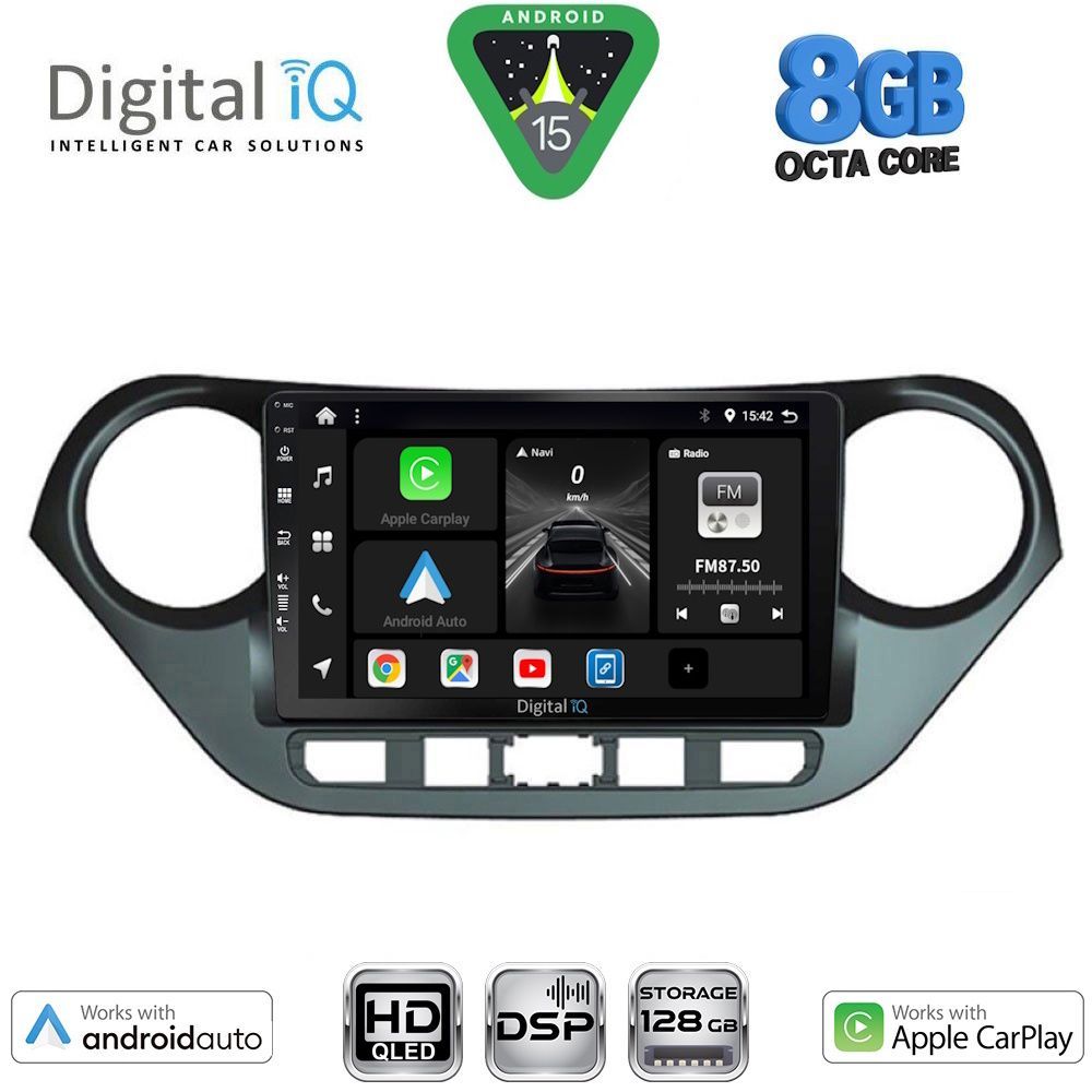 Βλησαρούλης Car Center - DIGITAL IQ BXF 7224_CPAA (9inc) MULTIMEDIA TABLET for HYUNDAI i10 mod. 2014-2020