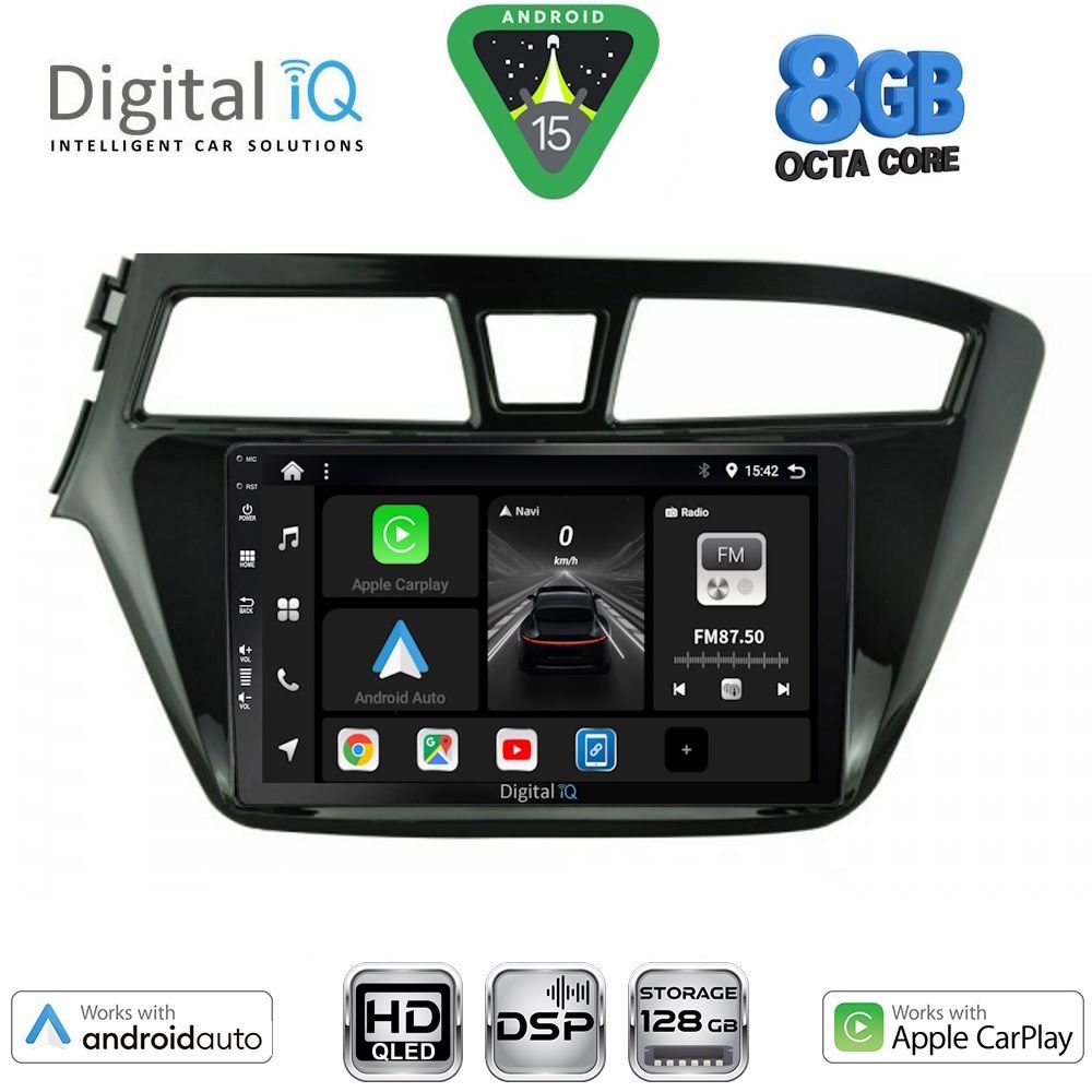 Βλησαρούλης Car Center - DIGITAL IQ BXF 7229_CPAA (9inc) MULTIMEDIA TABLET for HYUNDAI i20 mod. 2014-2018