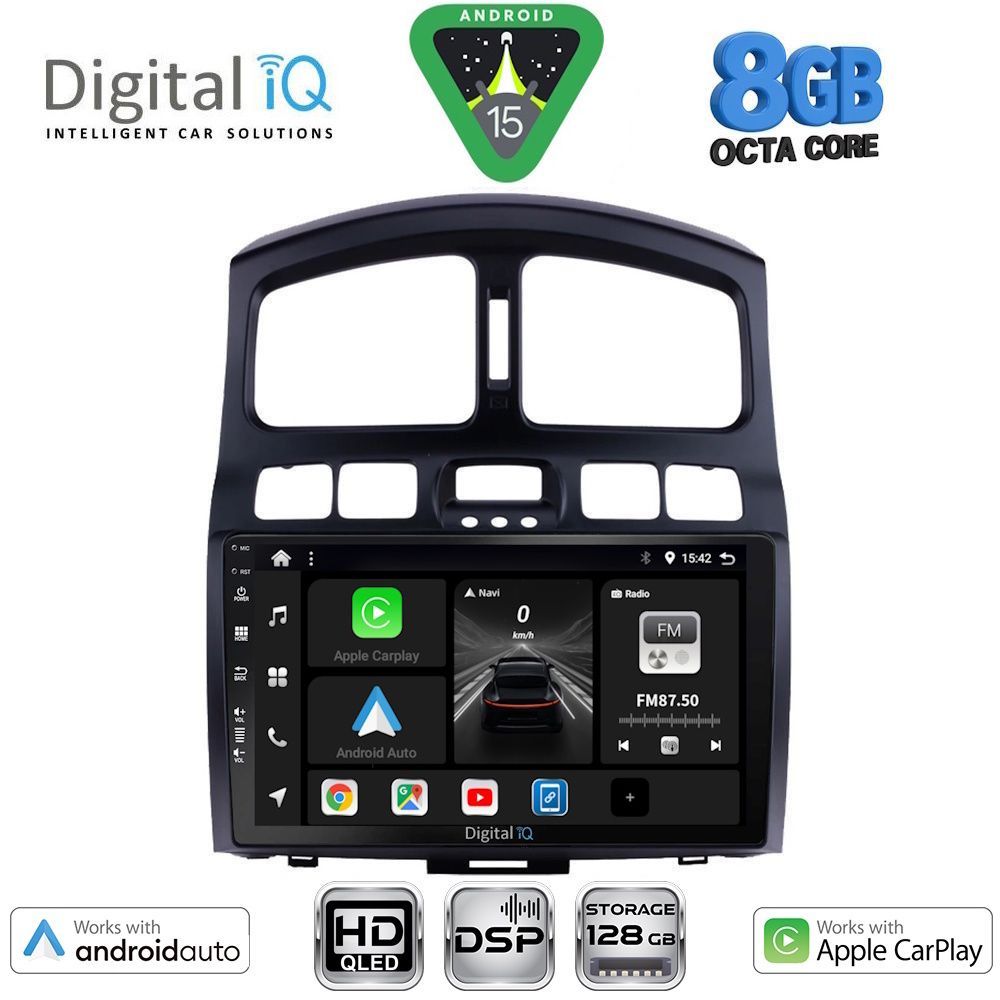 Βλησαρούλης Car Center - DIGITAL IQ BXF 7236_CPAA (9inc) MULTIMEDIA TABLET for HYUNDAI SANTA FE  mod. 2003-2006