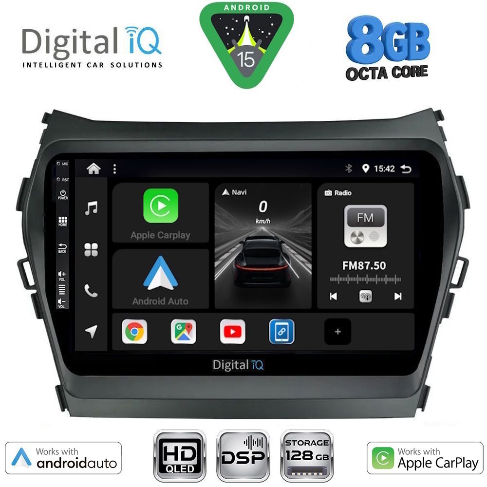 Βλησαρούλης Car Center - DIGITAL IQ BXF 7238_CPAA (9inc) MULTIMEDIA TABLET for HYUNDAI IX45 - SANTA FE mod. 2013-2017