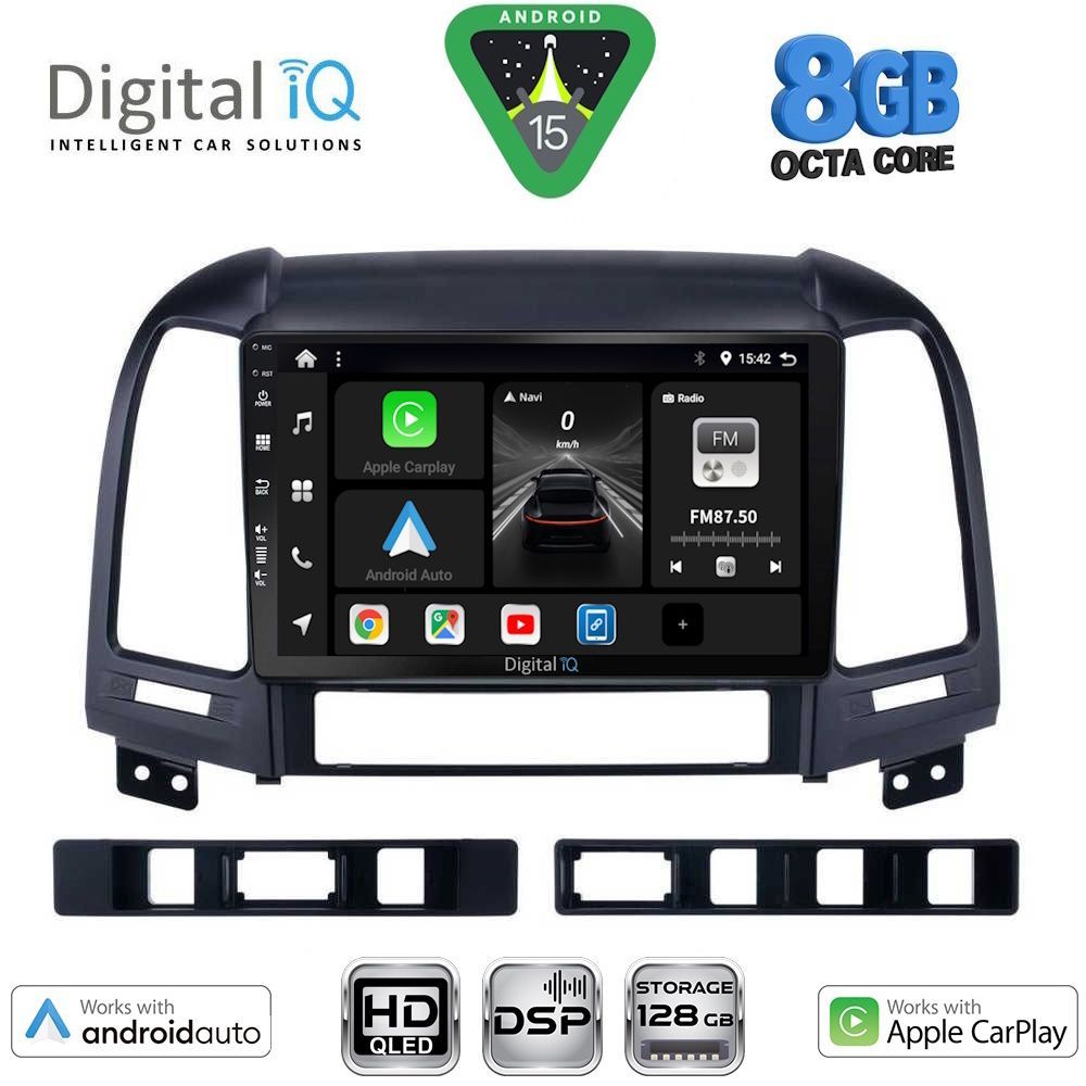 Βλησαρούλης Car Center - DIGITAL IQ BXF 7239_CPAA (9inc) MULTIMEDIA TABLET for HYUNDAI SANTA FE  mod. 2005-2013