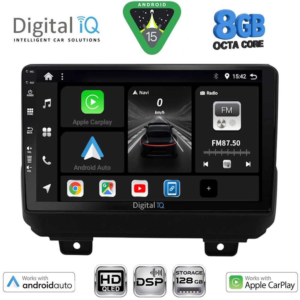 Βλησαρούλης Car Center - DIGITAL IQ BXF 7298_CPAA (9inc) MULTIMEDIA TABLET for JEEP WRANGLER mod. 2018-2026