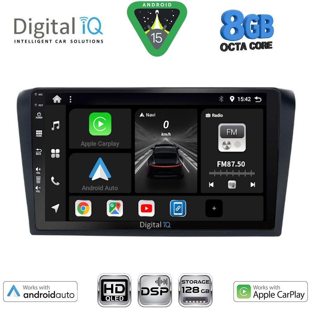Βλησαρούλης Car Center - DIGITAL IQ BXF 7365_CPAA (9inc) MULTIMEDIA TABLET for MAZDA 3 mod. 2003-2008