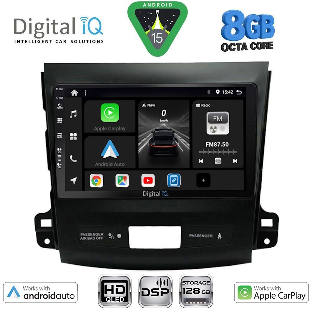 Βλησαρούλης Car Center - DIGITAL IQ BXF 7442_CPAA (9inc) MULTIMEDIA TABLET for CITROEN C-CROSSER | MITSUBISHI OUTLANDER | PEUGEOT 4007  mod. 2006-2012