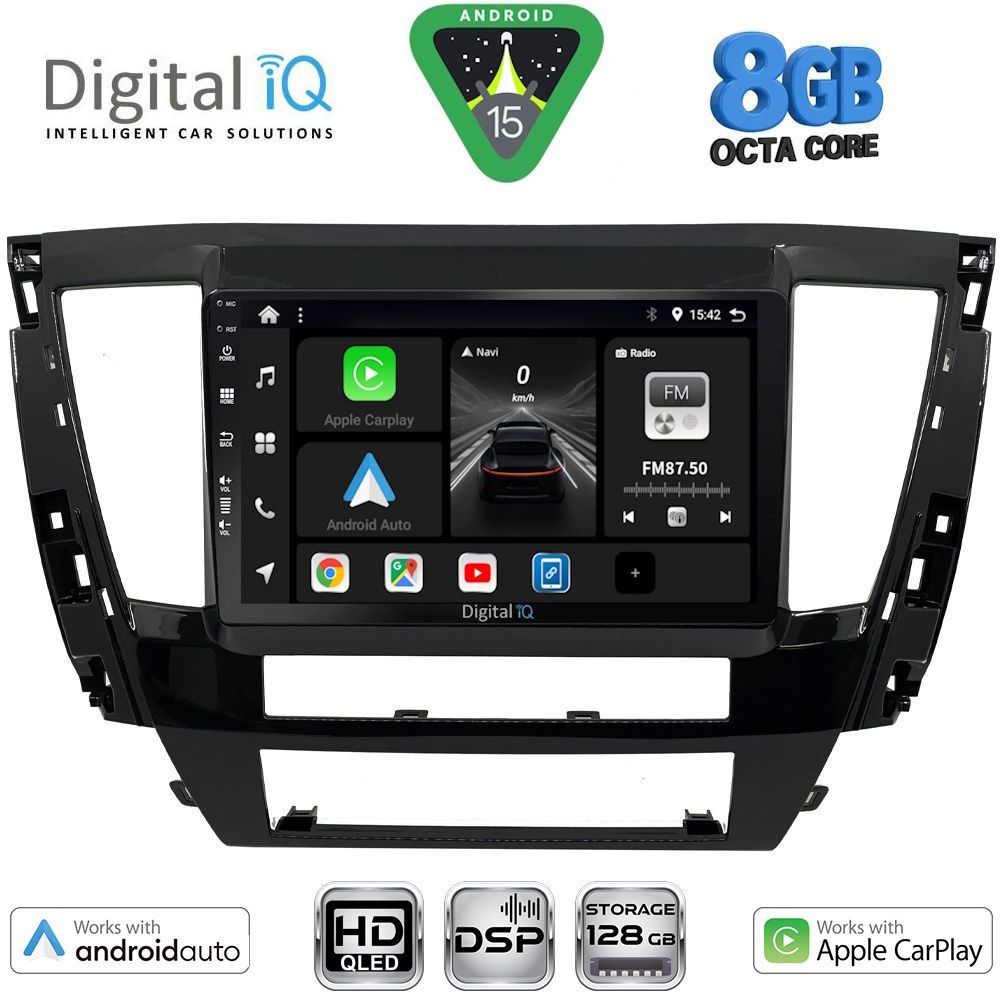 Βλησαρούλης Car Center - DIGITAL IQ BXF 7447S_CPAA (9inc) MULTIMEDIA TABLET for MITSUBISHI PAJERO SPORT mod. 2020-2026