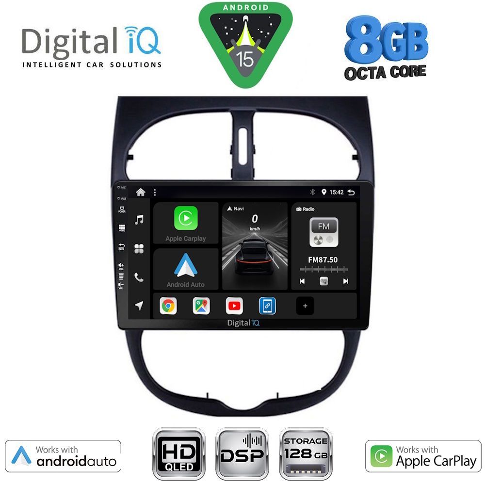 Βλησαρούλης Car Center - DIGITAL IQ BXF 7506_CPAA (9inc) MULTIMEDIA TABLET for PEUGEOT 206 mod. 1998-2006