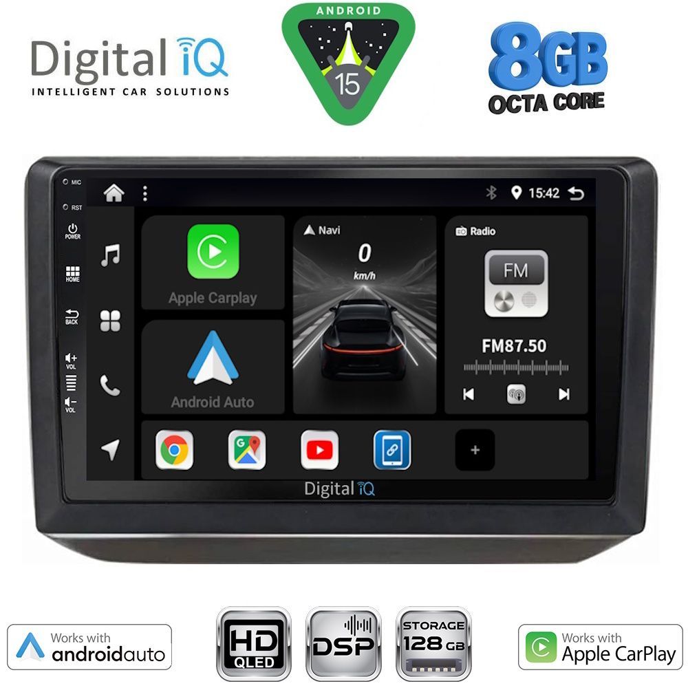 Βλησαρούλης Car Center - DIGITAL IQ BXF 7581_CPAA (10inc) MULTIMEDIA TABLET for SKODA FABIA mod. 2008-2014