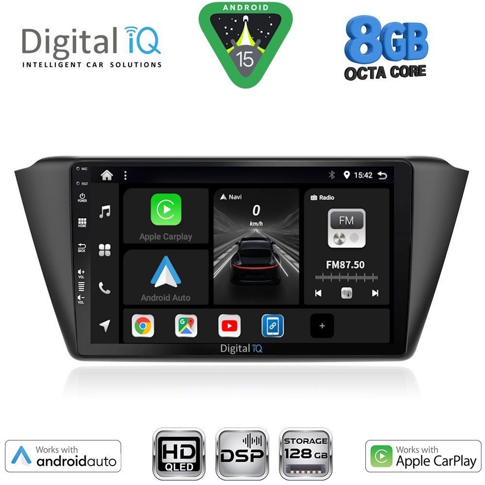 Βλησαρούλης Car Center - DIGITAL IQ BXF 7582_CPAA (9inc) MULTIMEDIA TABLET for SKODA FABIA mod. 2015-2022