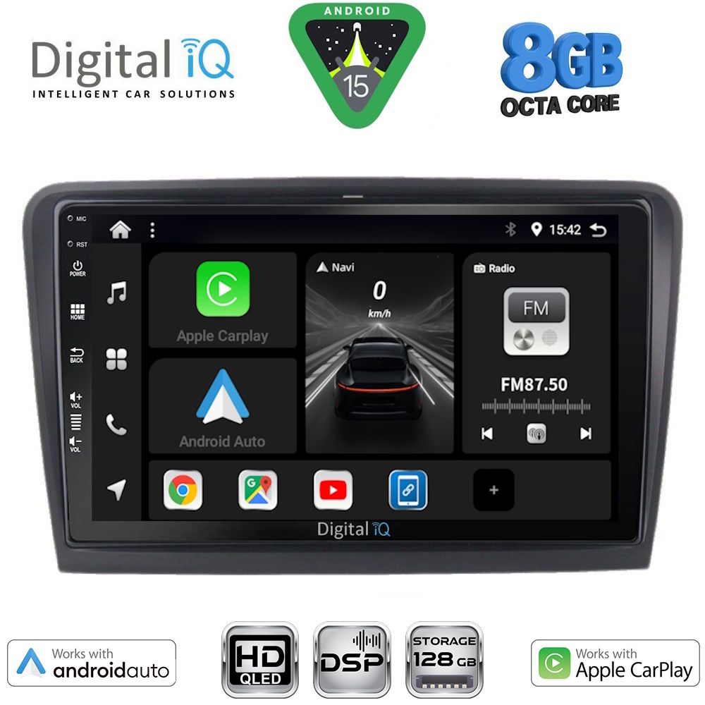 Βλησαρούλης Car Center - DIGITAL IQ BXF 7604B_CPAA (10inc) MULTIMEDIA TABLET for SKODA SUPERB mod. 2008-2015