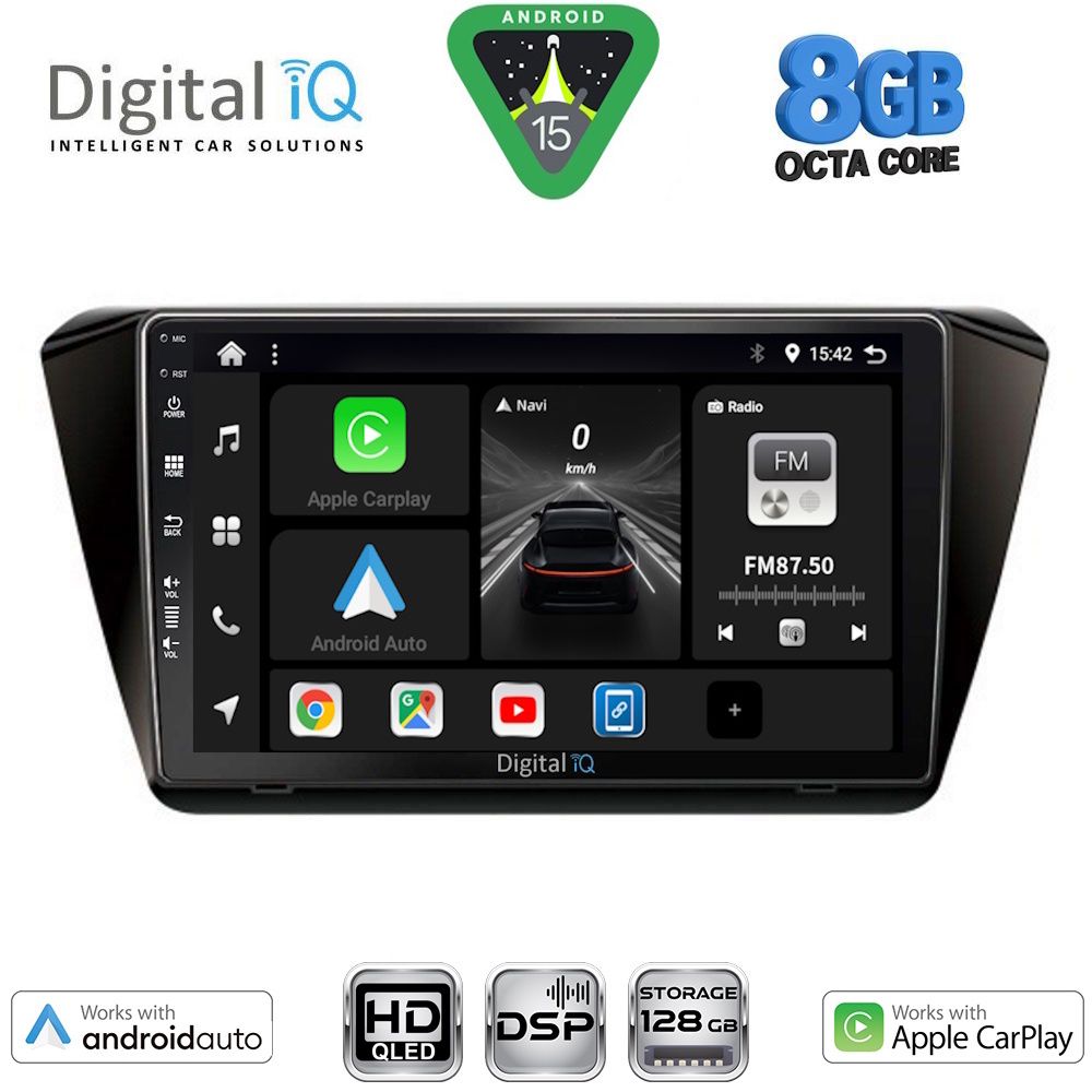 Βλησαρούλης Car Center - DIGITAL IQ BXF 7605_CPAA (10inc) MULTIMEDIA TABLET for SKODA SUPERB mod. 2015-2023