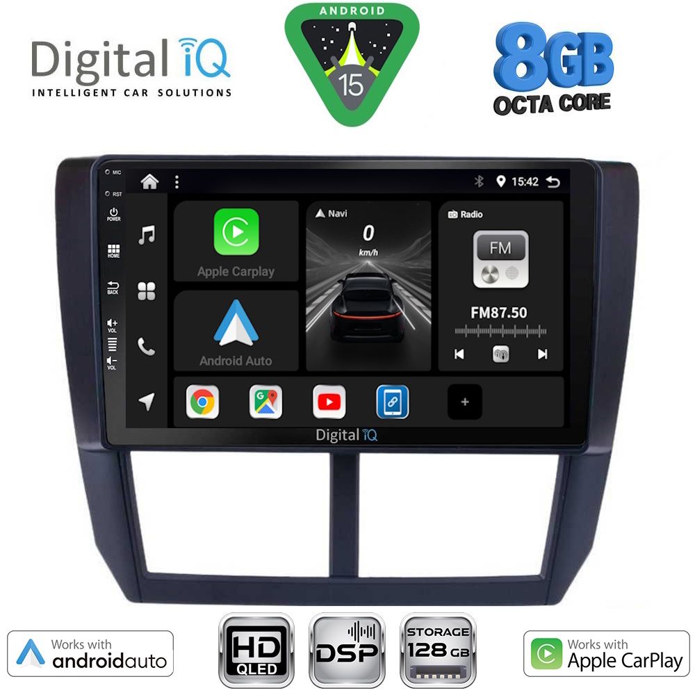 Βλησαρούλης Car Center - DIGITAL IQ BXF 7662_CPAA (9inc) MULTIMEDIA TABLET for SUBARU FORESTER - IMPREZA - XV mod. 2008-2013