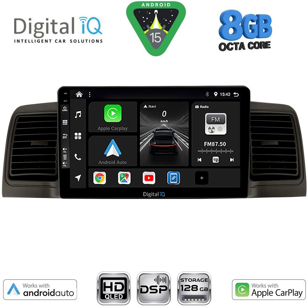 Βλησαρούλης Car Center - DIGITAL IQ BXF 7712BL_CPAA (9inc) MULTIMEDIA TABLET for TOYOTA COROLLA mod. 2001-2006 (BLACK)