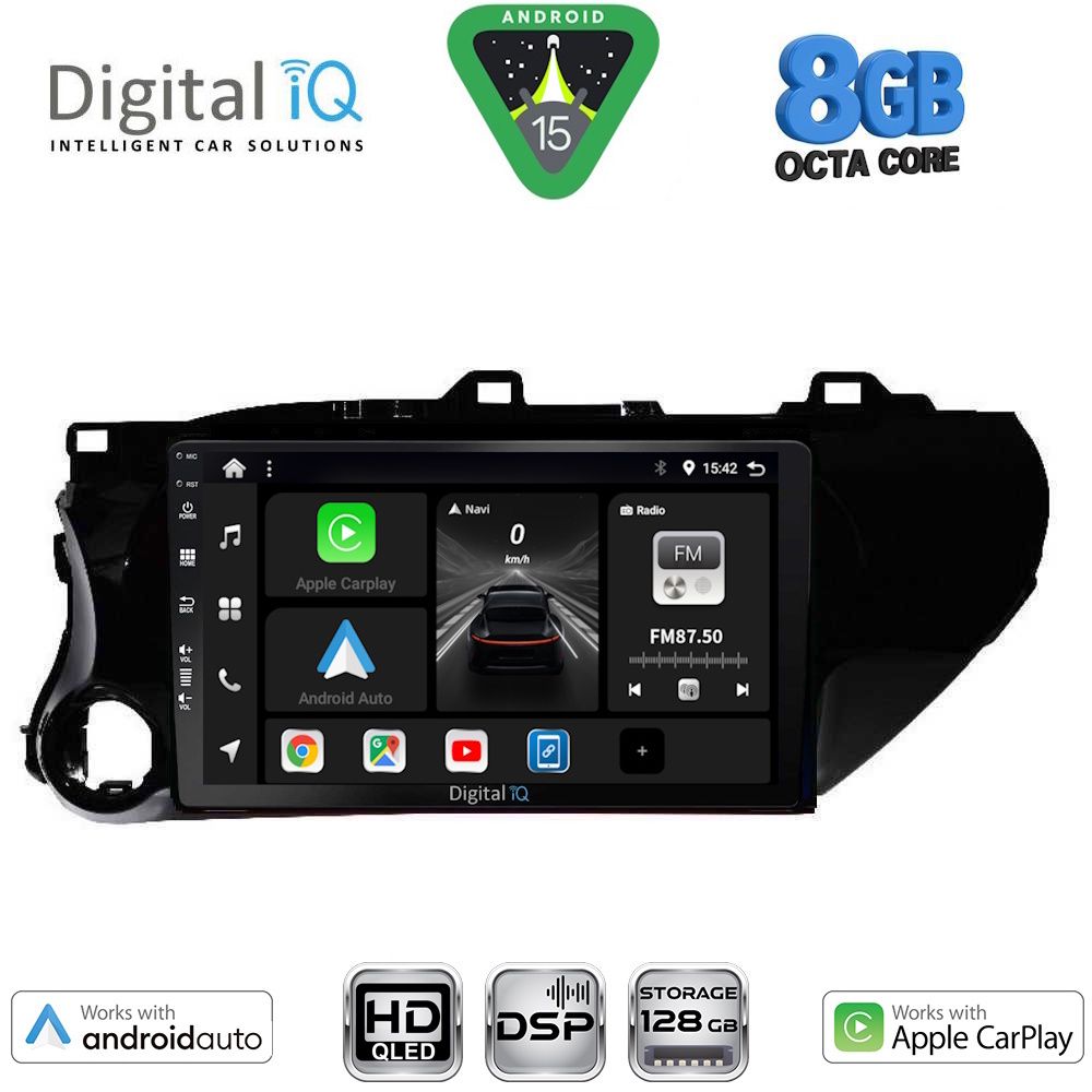 Βλησαρούλης Car Center - DIGITAL IQ BXF 7721_CPAA (10inc) MULTIMEDIA TABLET for TOYOTA HILUX mod. 2017-2026