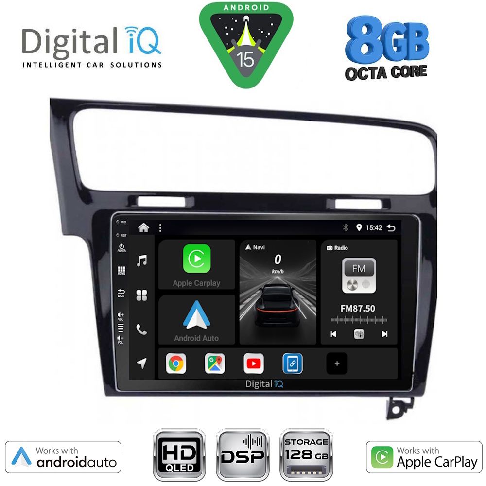 Βλησαρούλης Car Center - DIGITAL IQ BXF 7747BL_CPAA (10inc) MULTIMEDIA TABLET for VW GOLF 7 mod. 2013-2020