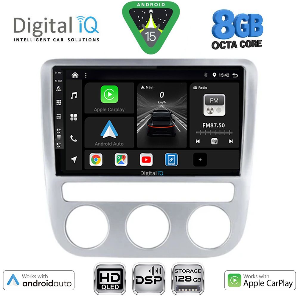 Βλησαρούλης Car Center - DIGITAL IQ BXF 7752_CPAA CLIMA (9inc) MULTIMEDIA TABLET for VW EOS mod. 2006-2016 - SCIROCCO mod. 2008-2010