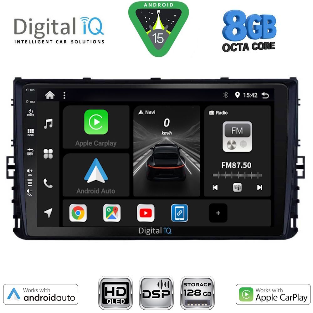 Βλησαρούλης Car Center - DIGITAL IQ BXF 7758_CPAA (9inc) MULTIMEDIA TABLET for VW POLO – TROC – TCROSS mod. 2017-2026