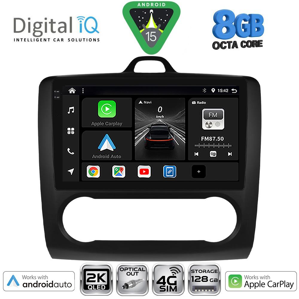 Βλησαρούλης Car Center - DIGITAL IQ BXK 20156BL_CPAA CLIMA (9inc) MULTIMEDIA TABLET for FORD FOCUS mod. 2005-2012 (BLACK)