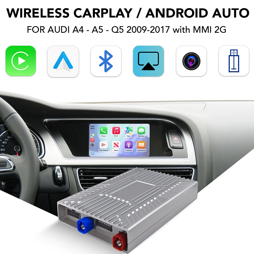 Βλησαρούλης Car Center - DIGITAL IQ AD 010W CPA (WIRELESS CARPLAY / ANDROID AUTO BOX with 2 CAMERA IN for AUDI A4 - A5 - Q5 mod. 2009-2017 with MMI 2G)
