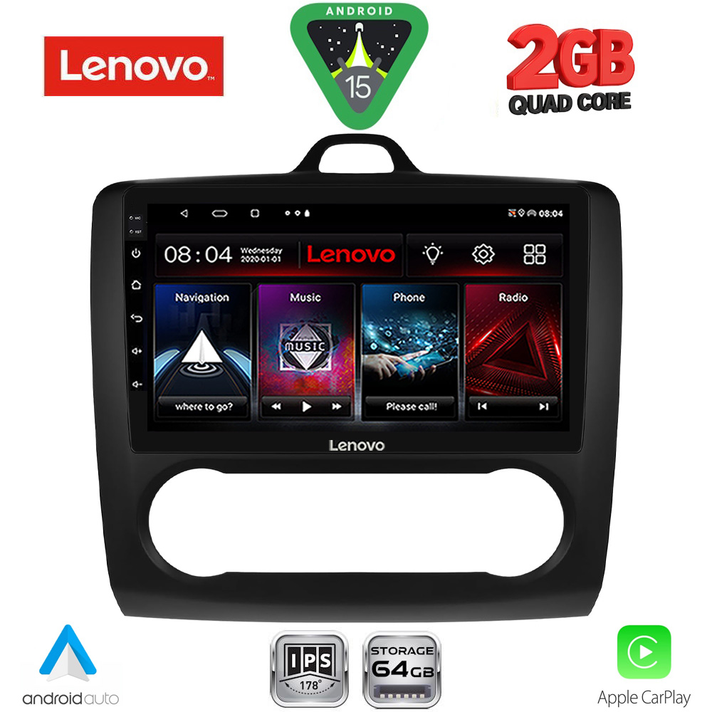 Βλησαρούλης Car Center - LENOVO LVD 2156BL_CPA CLIMA (9inc) MULTIMEDIA TABLET for FORD FOCUS mod. 2005-2012 (BLACK)