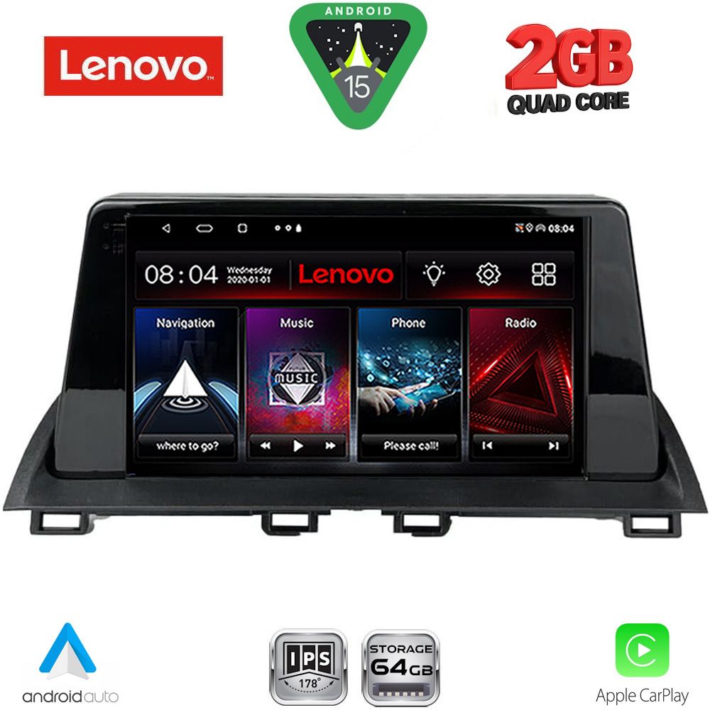 Βλησαρούλης Car Center - LENOVO LVD 2367_CPA (9inc) MULTIMEDIA TABLET for MAZDA 3 mod. 2014-2019