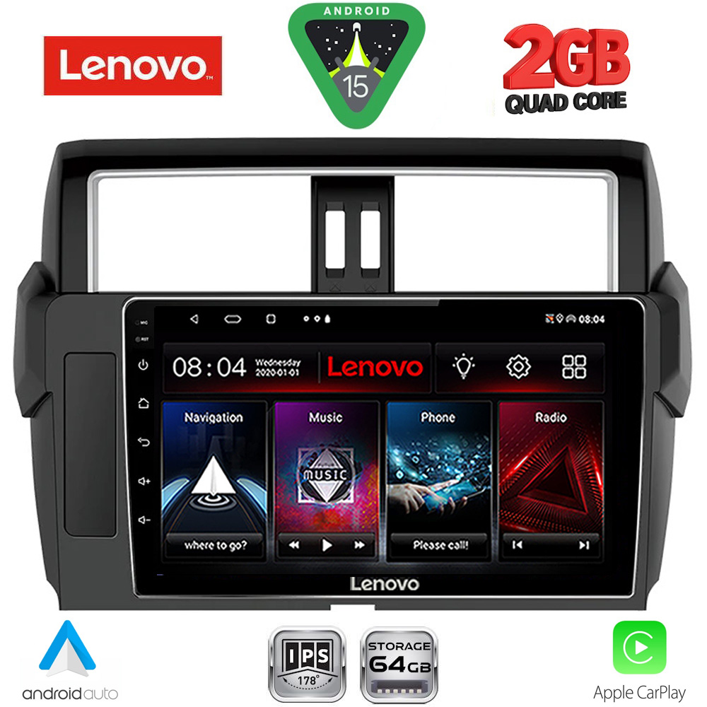 Βλησαρούλης Car Center - LENOVO LVD 2777_CPA (10inc) MULTIMEDIA TABLET for TOYOTA PRADO mod. 2014-2017