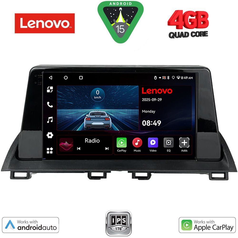 Βλησαρούλης Car Center - LENOVO LVE 8367_CPAA (9inc) MULTIMEDIA TABLET for MAZDA 3 mod. 2014-2019