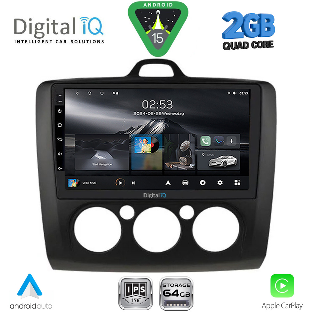 Βλησαρούλης Car Center - DIGITAL IQ RSD 1156BL_CPA A/C (9inc) MULTIMEDIA TABLET for FORD FOCUS mod. 2005-2012 (BLACK)